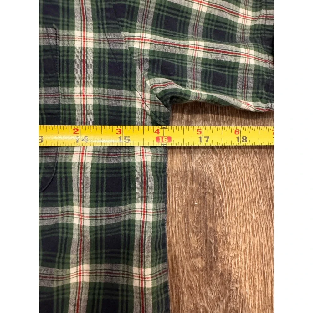 Ralph Lauren Boys Size 7 Short Sleeve Button Up Shirt Blue Green‎ Plaid